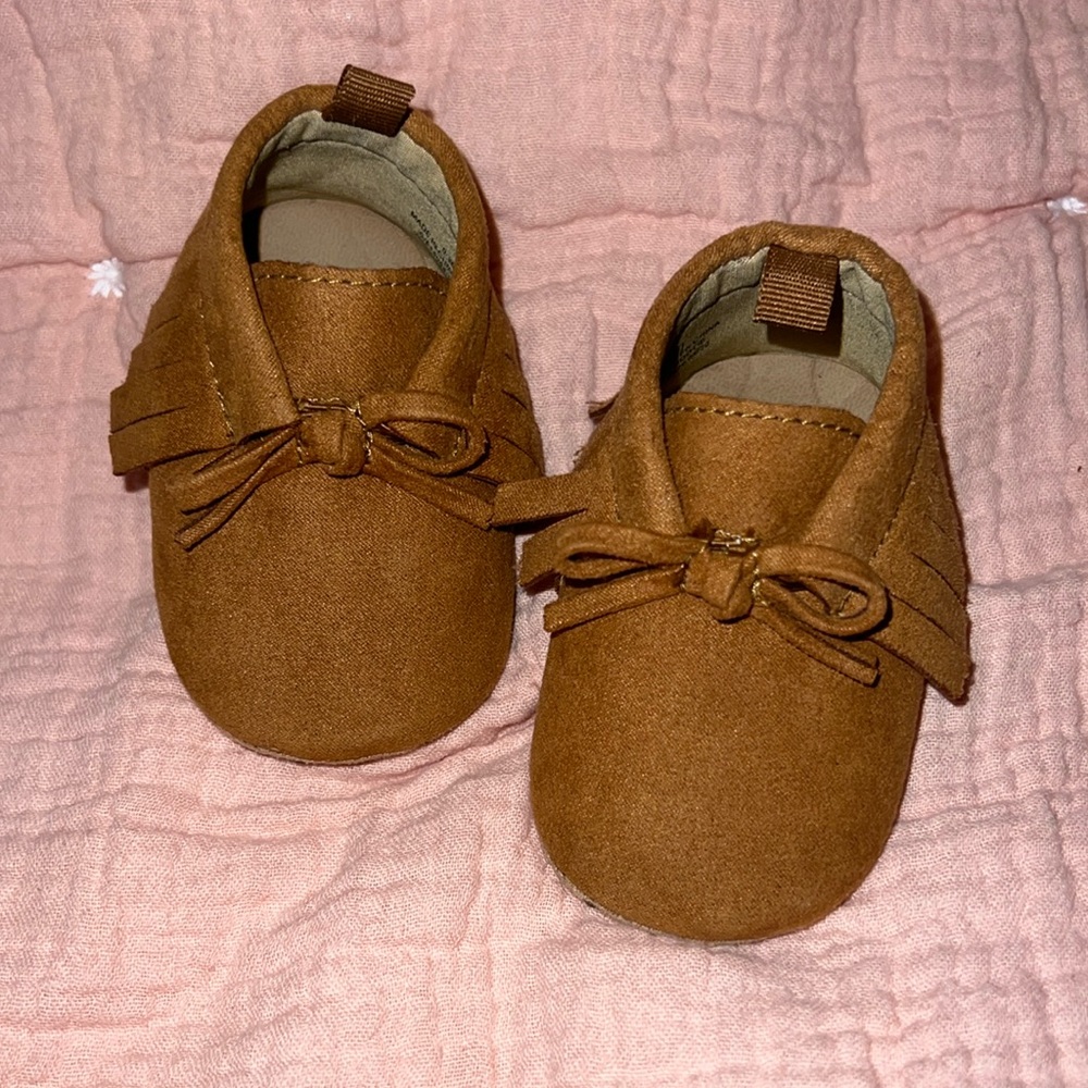 Faux-Suede Moccasin Booties for Baby